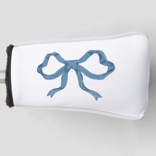 Blue Ribbon Bow Golf Head Cover ゴルフヘッドカバー (正面)