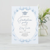 Blue Ribbon Bow Graduation Invitation 招待状 (スタンド正面)