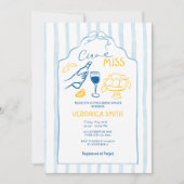 Blue Ribbon Italy Ciao Miss Lemon  Bridal Shower 招待状 (正面)