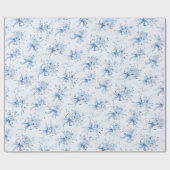 Blue Ribbons and Bows Toile Coquette Pattern ラッピングペーパー (フラット)