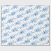 Blue Ribbons and Bows Toile Coquette Pattern  ラッピングペーパー (フラット)