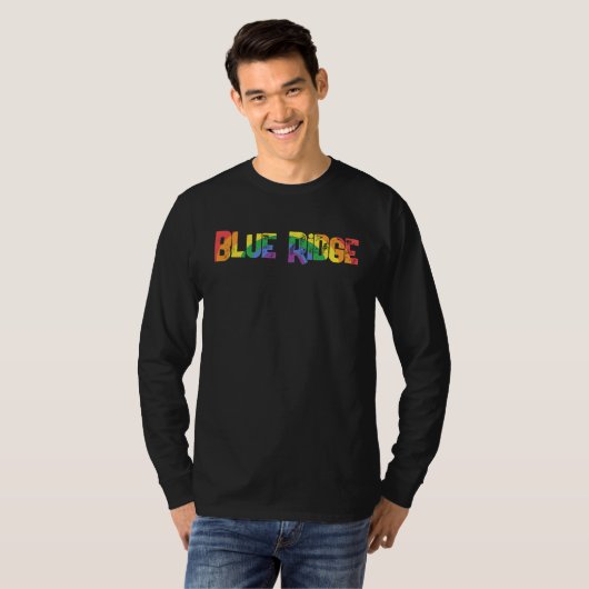 Blue Ridge Lake Georgia LGBTQ Pride Tシャツ (正面フル)