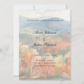 Blue Ridge Mountains Fall Watercolor Wedding  招待状 (裏面)