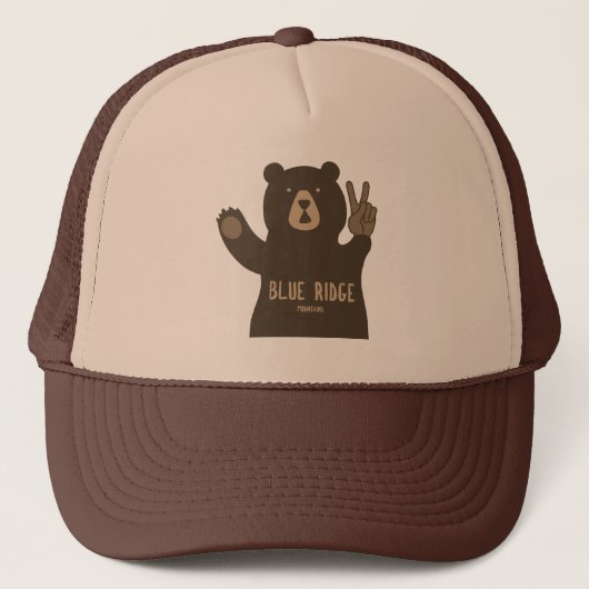 Blue Ridge Mountains Peace Bear キャップ (正面)