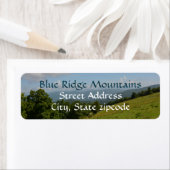Blue Ridge Mountains Photographic Return Address ラベル (インサイチュ)