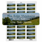 Blue Ridge Mountains Photographic Return Address ラベル