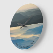 Blue Ridge Mountains Virginia Wall Clock ラージ壁時計 (傾斜)
