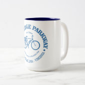 Blue Ridge Parkway (cycling) ツートーンマグカップ (正面右)