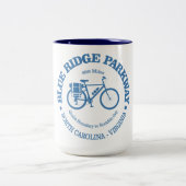 Blue Ridge Parkway (cycling) ツートーンマグカップ (中央)