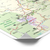 Blue Ridge Parkway map poster ポスター (角)