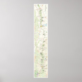 Blue Ridge Parkway map poster ポスター