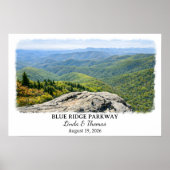 Blue Ridge Parkway North Carolina Poster, Watercol ポスター (正面)