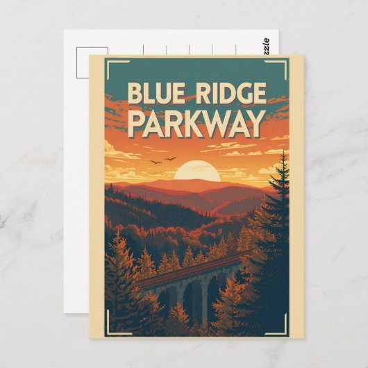   Blue Ridge Parkway Scenic Byway Virginia North C ポストカード (正面/裏面)