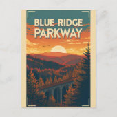   Blue Ridge Parkway Scenic Byway Virginia North C ポストカード (正面)
