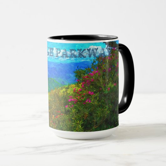 Blue Ridge Parkway WaterColor マグカップ (正面右)