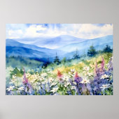 Blue Ridge Scenic Landscape Art ポスター (正面)