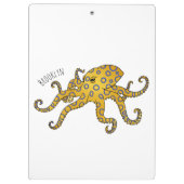 Blue-ringed octopus cartoon illustration クリップボード (裏面)