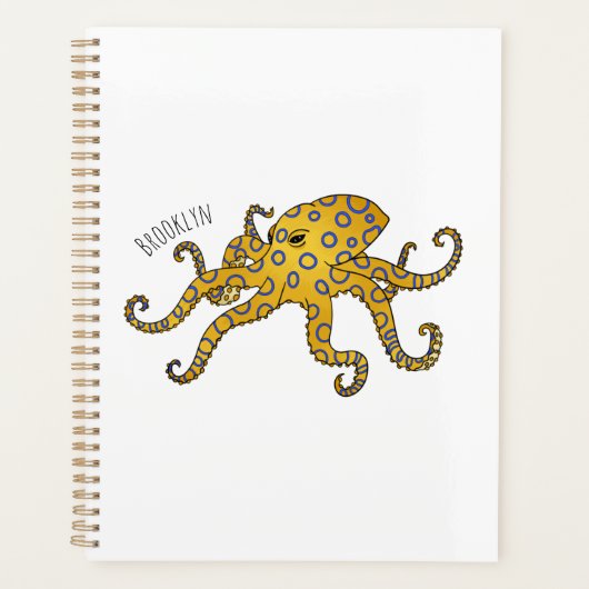Blue-ringed octopus cartoon illustration  プランナー手帳 (正面)