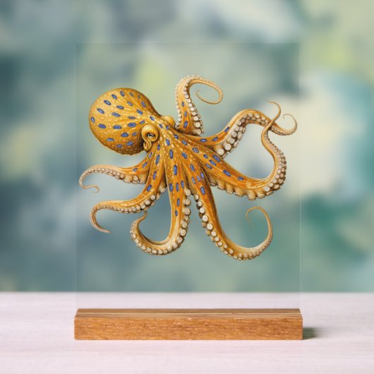 Blue-Ringed Octopus Desk Sign Sign アクリルサイン (ニュートラル)