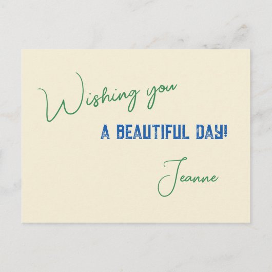 Blue River Anytime Card ポストカード (裏面)