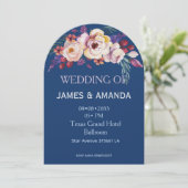 Blue Romantic Classic Personalized 招待状 (スタンド正面)