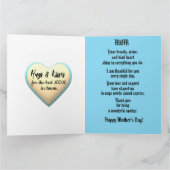 Blue Rose and Heart Lace Mother's Day  カード (内部)