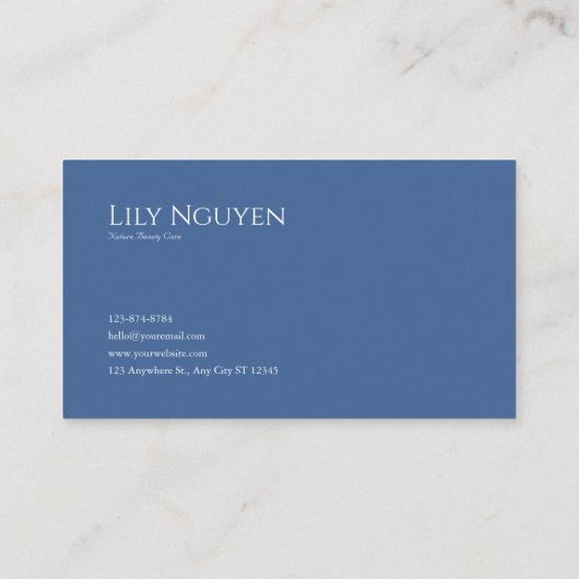 Blue Rose Floral and Luminous Cosmic Night 名刺 (裏面)