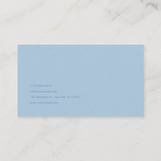 Blue Rose Floral and Misty Mountain Valley 名刺 (裏面)