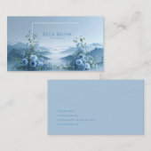 Blue Rose Floral and Misty Mountain Valley 名刺 (正面/裏面)