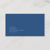 Blue Rose Floral and Snowy Mountain Night Frame 名刺 (裏面)