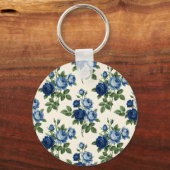 Blue Rose Floral Pattern キーホルダー (裏面)
