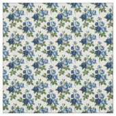 Blue Rose Floral Pattern ファブリック (見本)