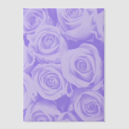 Blue Rose Pattern Vellum Paper Overlay for Wedding ベラム紙招待状 (正面)