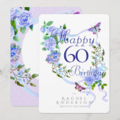 Blue Rose Ribbon 60th Birthday シーズンカード (正面/裏面)