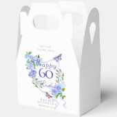Blue Rose Ribbon 60th Birthday  フェイバーボックス (見開き)