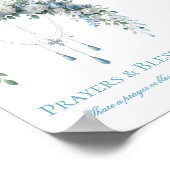 Blue Rose & Silver Cross Baptism Prayers ポスター (角)