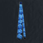 Blue Roses Art Flower Tie ネクタイ<br><div class="desc">This fun tie has my original photographic artwork - featuring my photo of a row of blue roses, processed in an illustrated artsy style. The main color tones are light blue and dark blue. This tie is printed on front and back for a cohesive appearance. It would make a great...</div>