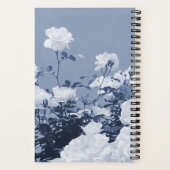 Blue Roses Floral Garden Custom Spiral Notebook ノートブック (裏面)