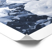 Blue Roses Floral Garden Photo Art Print Poster ポスター (角)