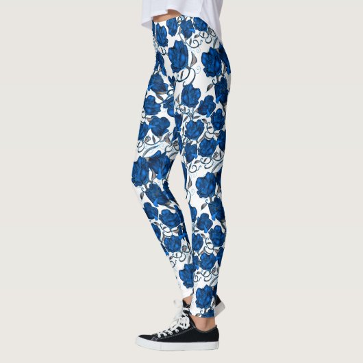 Blue Roses Leggings レギンス (左)