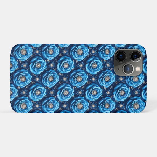 Blue roses Luxury Floral Romantic Design🌹 Case-Mate iPhoneケース (裏面(横))
