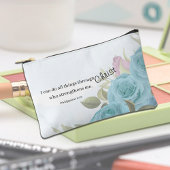 Blue Roses Personalized Faith-Based アクセサリーポーチ
