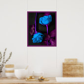 Blue Roses Print -20x24 -other sizes available ポスター (キッチン)