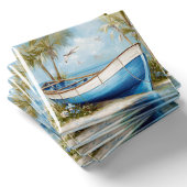 Blue Rowboat Beach Fridge Magnet | Coastal Magnet マグネット
