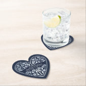 Blue Royal Medieval Silver Sword Wedding ペーパーコースター (インサイチュ)