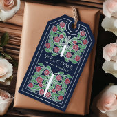 Blue Royal Medieval Silver Sword Wedding Welcome ギフトタグ