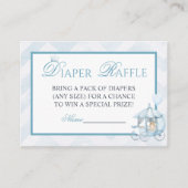Blue Royal Prince Diaper Raffle Card Watercolor エンクロージャーカード (正面)
