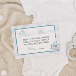 Blue Royal Prince Diaper Raffle Card Watercolor エンクロージャーカード