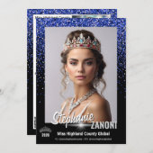 Blue Royale Pageant Autograph Card | QR Code 招待状 (正面/裏面)