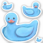 Blue  Rubber Ducks シール (正面)